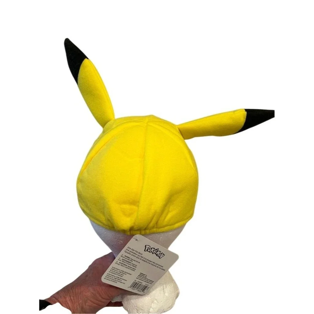 Pokémon Pikachu Youth Baseball Cap with 3D Ears Yellow Kid Hat cosplay Halloween